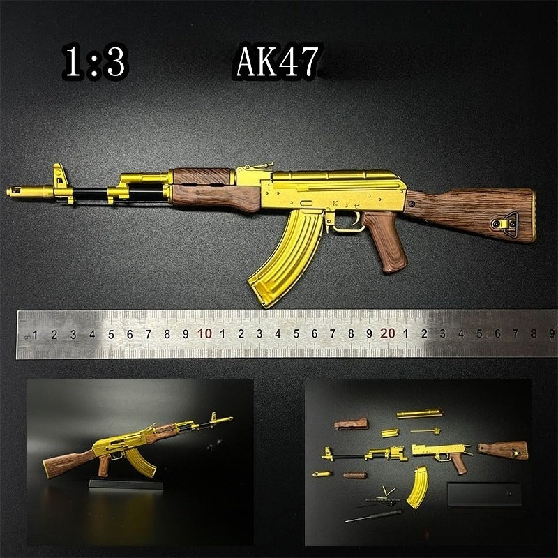 gold-ak47-metal-toy-model