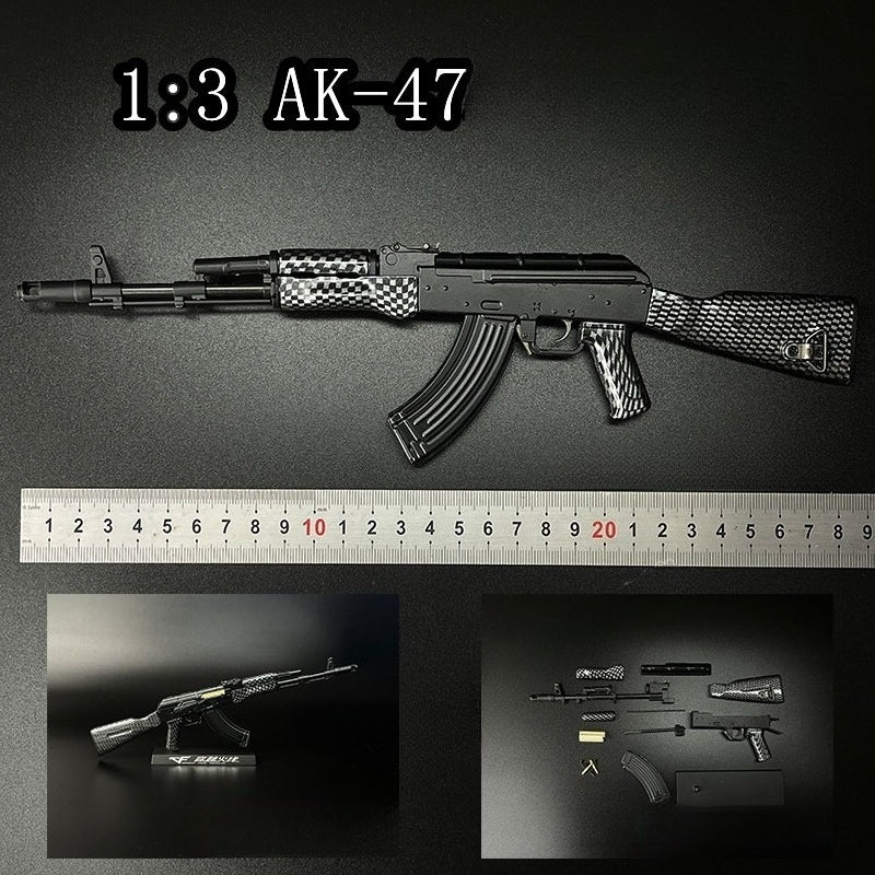 black-ak47-metal-toy-model