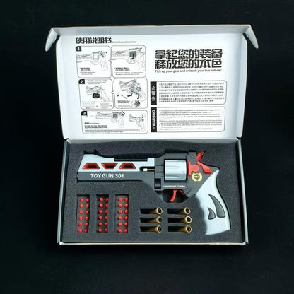 Metal Revolver Shell Ejection Soft Bullet Gun