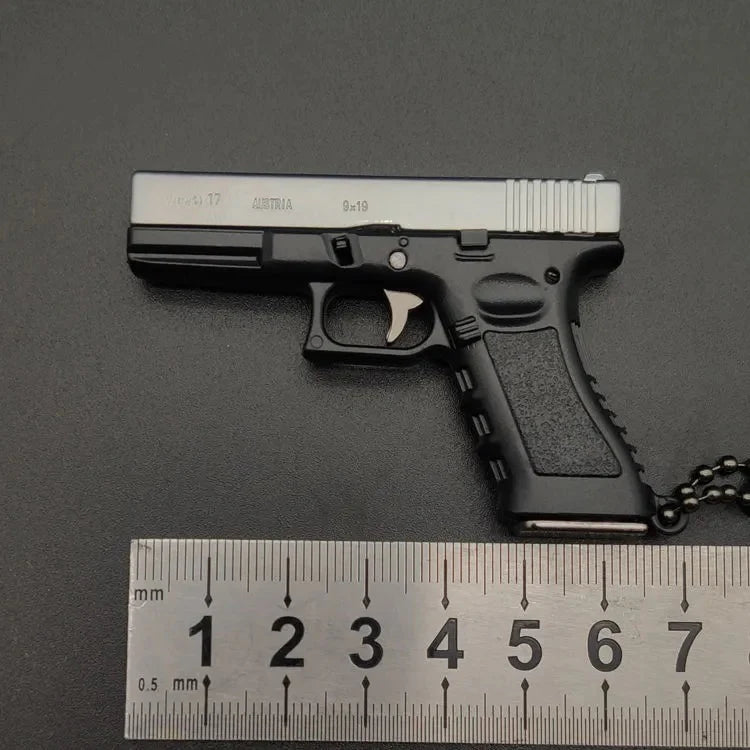 Silver-black gun model