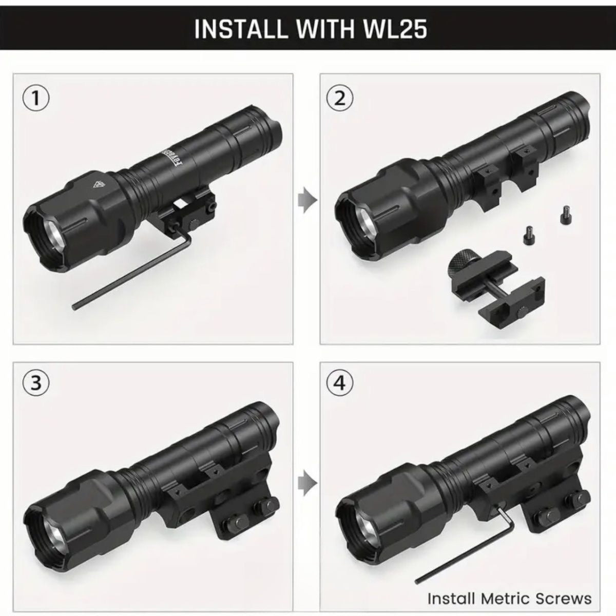 1500-Lumen High-Power Metal Flashlight
