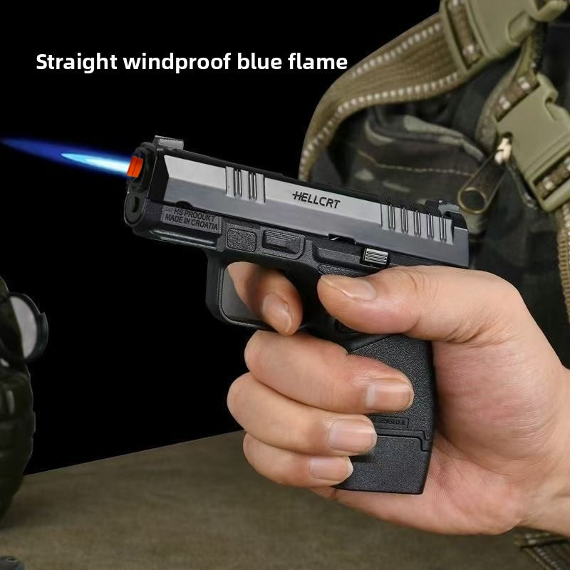 Straight into the windproof blue flame