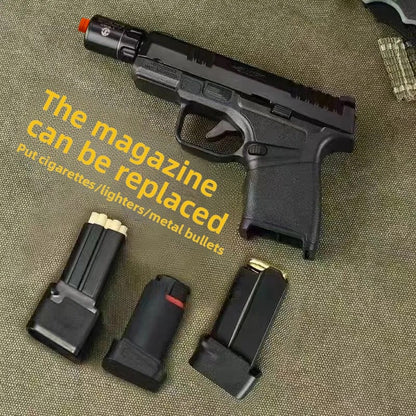 Black gun-shaped lighter