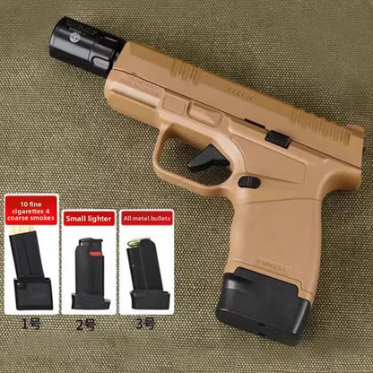 Sand color gun-shaped lighter