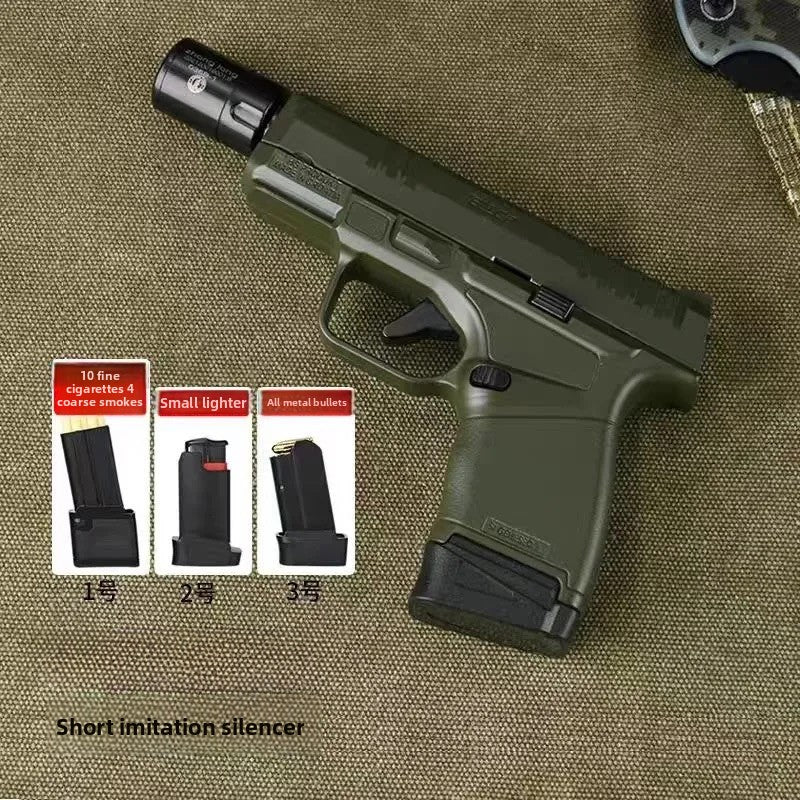 Army green gun-shaped lighter