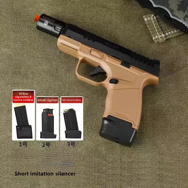 Black sand gun-shaped lighter