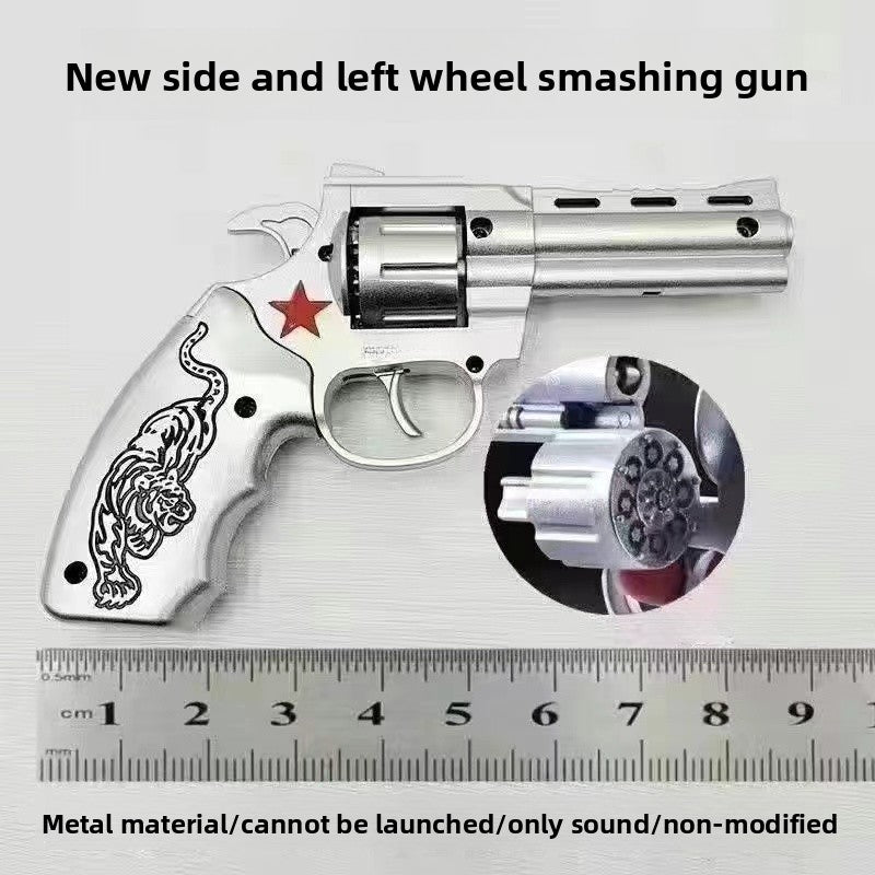 Silver revolver smashing gun