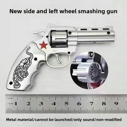 Silver revolver smashing gun
