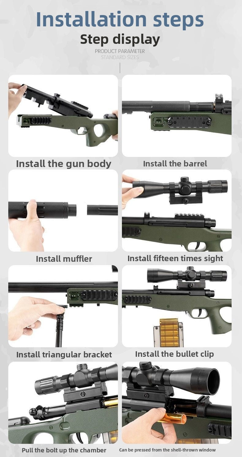 AWM Shell Ejector Soft Bullet Gun – AKAG TOY