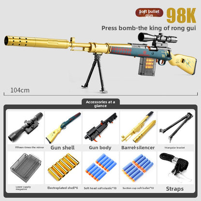 Golden 98k sniper rifle